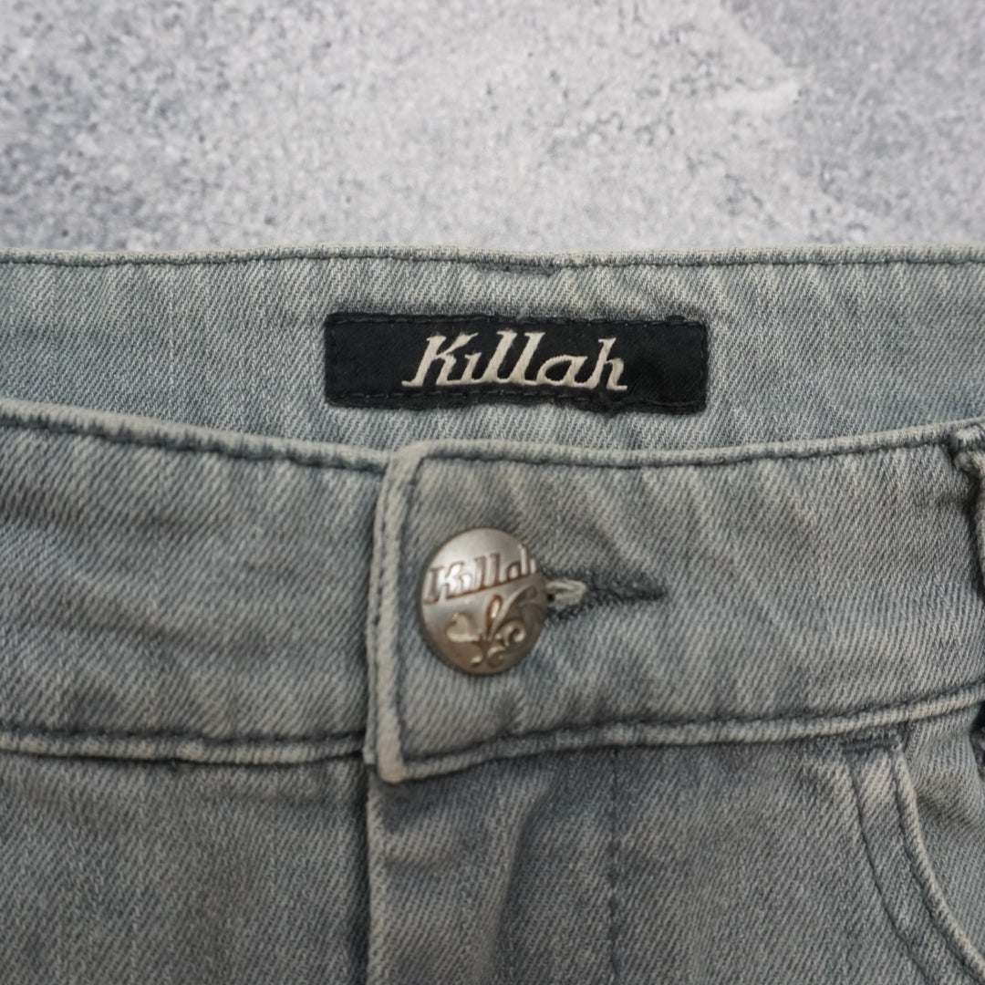 2000s Killah Distressed Denim Skirt