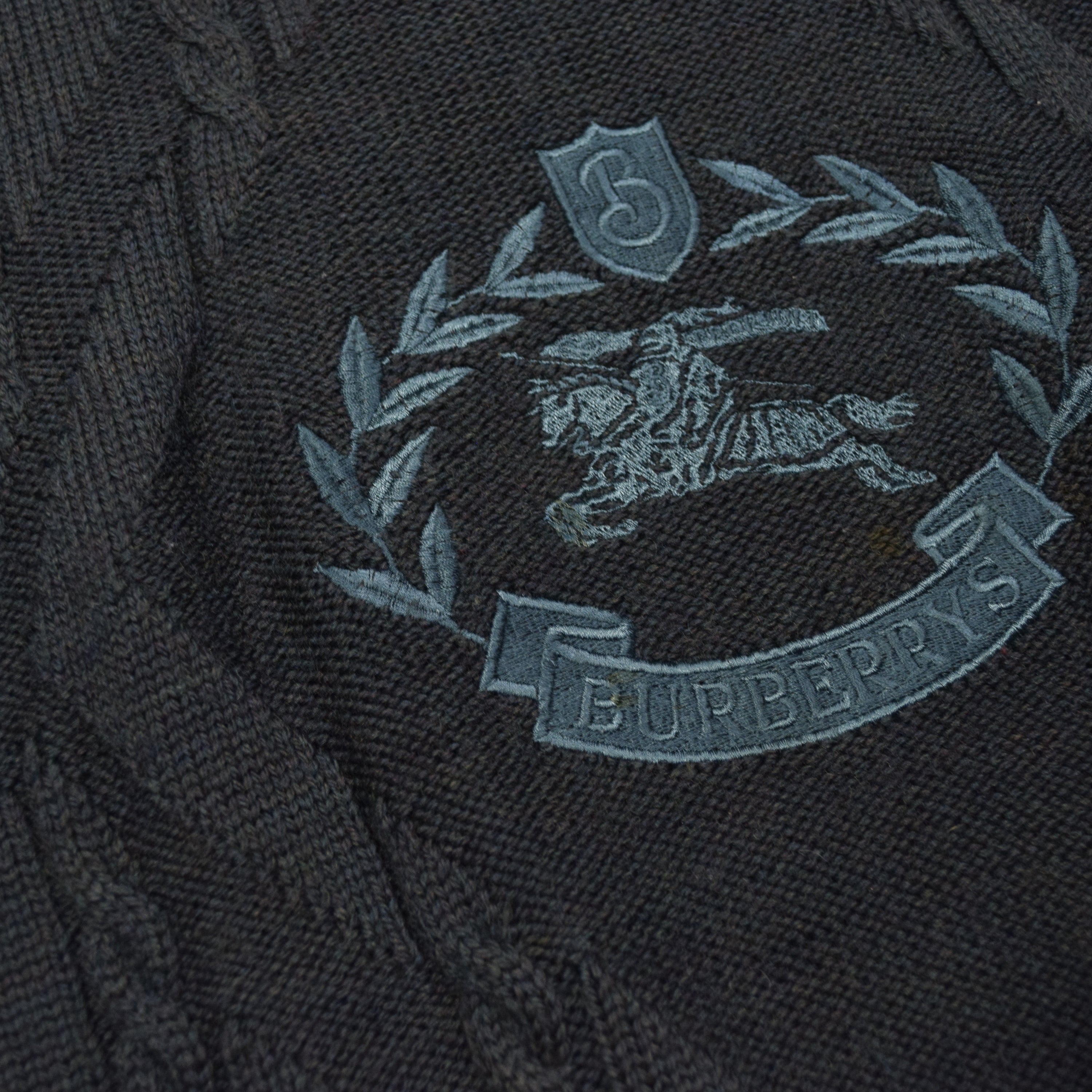 90s Burberrys Embroidered Knit