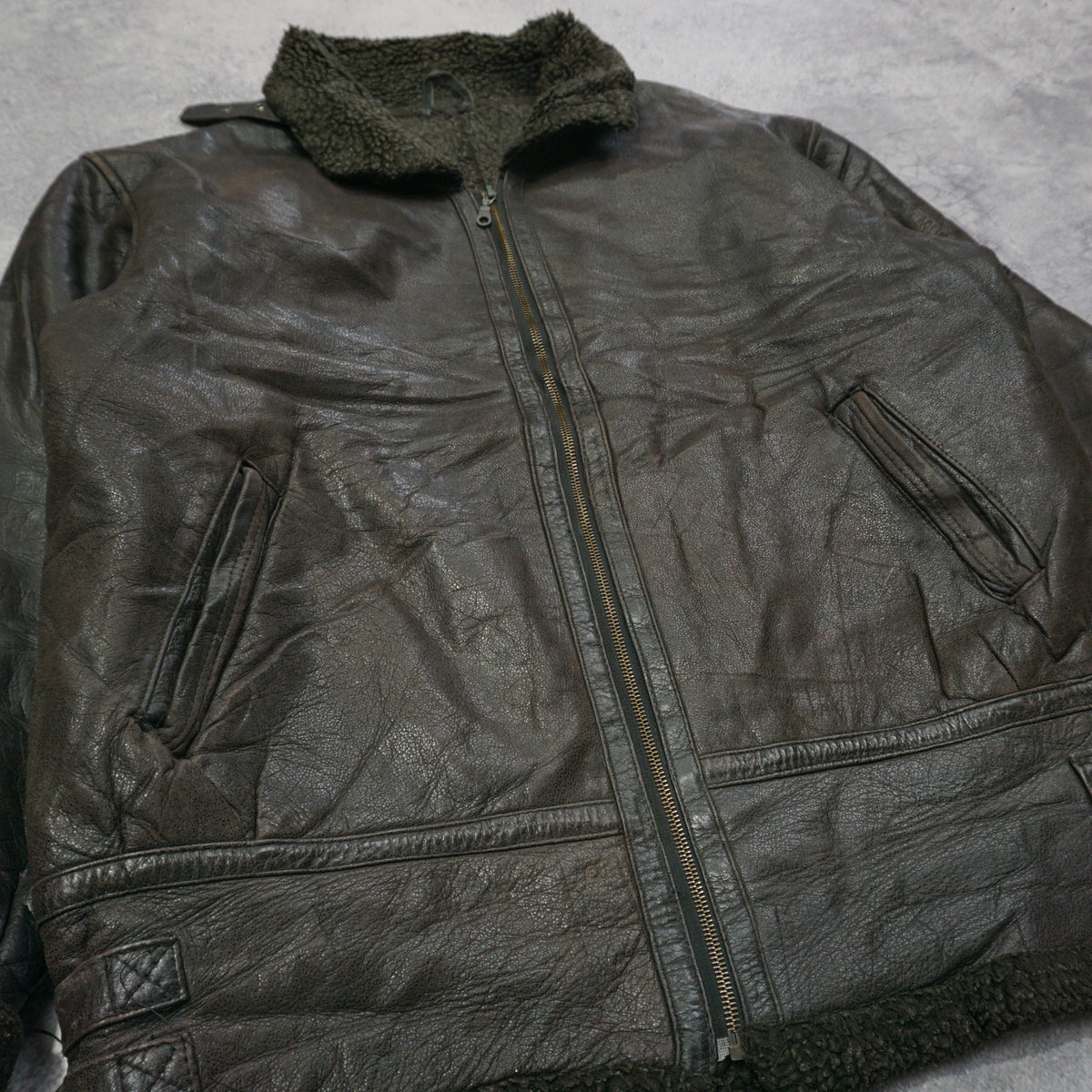 90s Shin Sung B-3 Leather Jacket