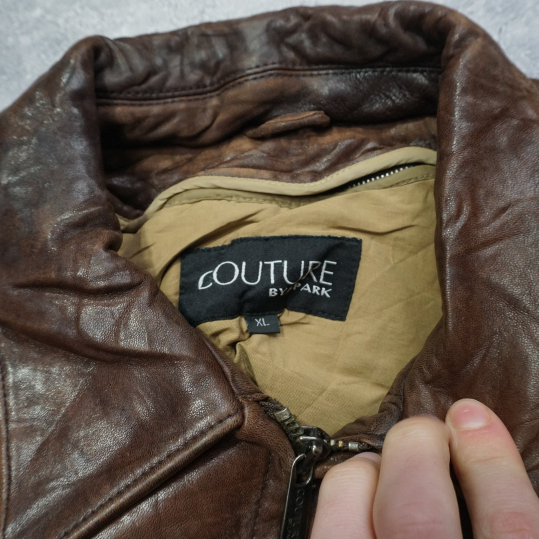 2000s Couture Leather Jacket