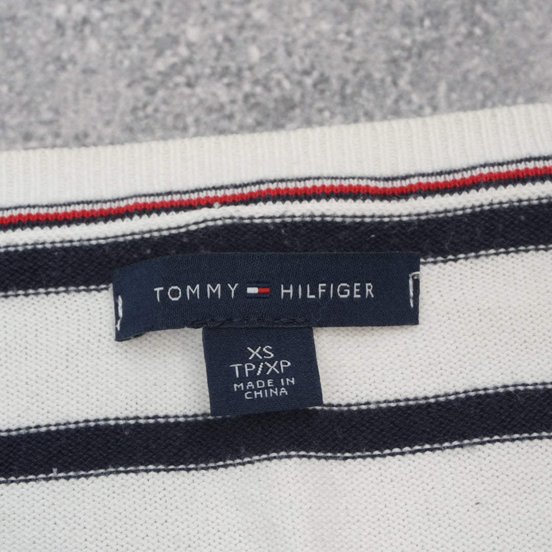 Tommy Hilfiger Striped V-Neck Sweater