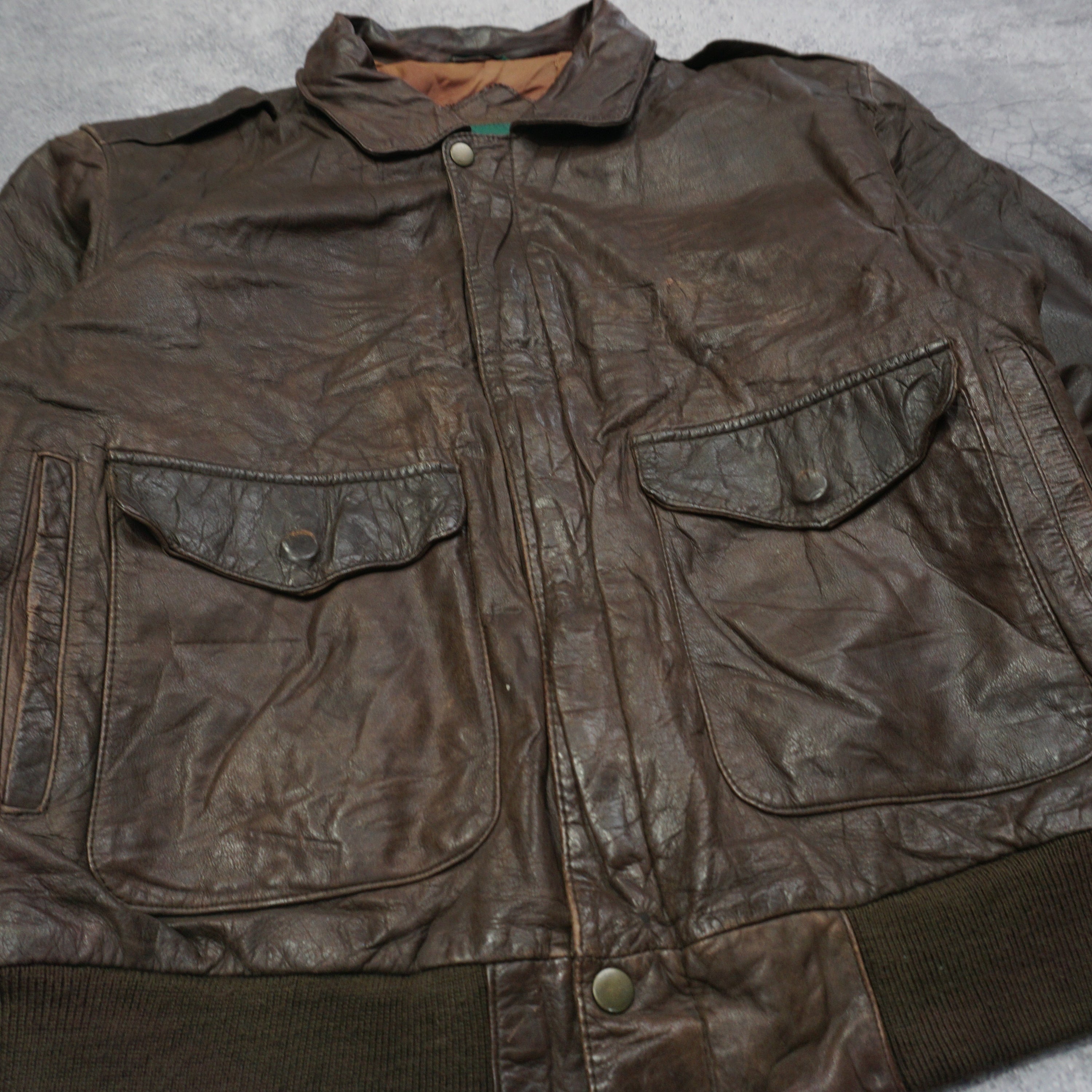 2000s Hill & Archer Aviator Leather Jacket