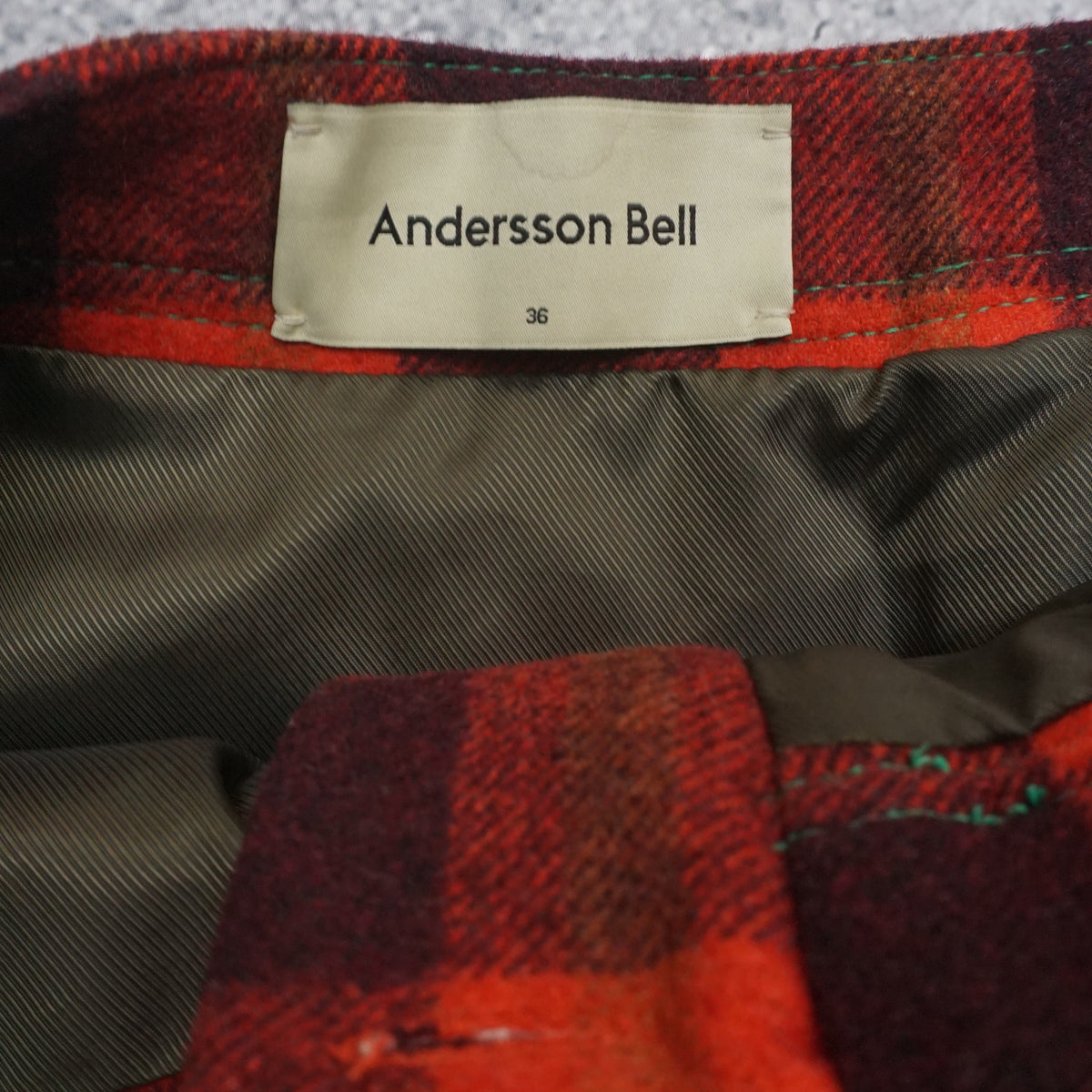 Andersson Bell Tartan Asymmetric Frill Mini Skirt