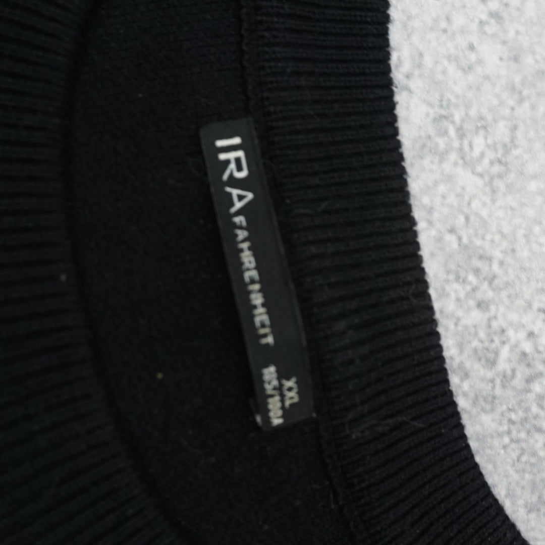 Ira Fahrenheit Geometric Panel Knit Sweater