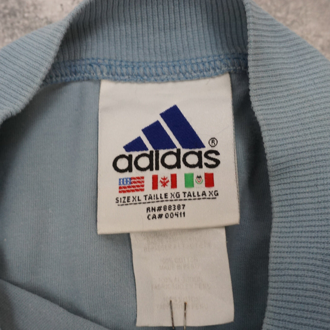 90s Adidas Three Stripe Embroidered T-Shirt Long Sleeve