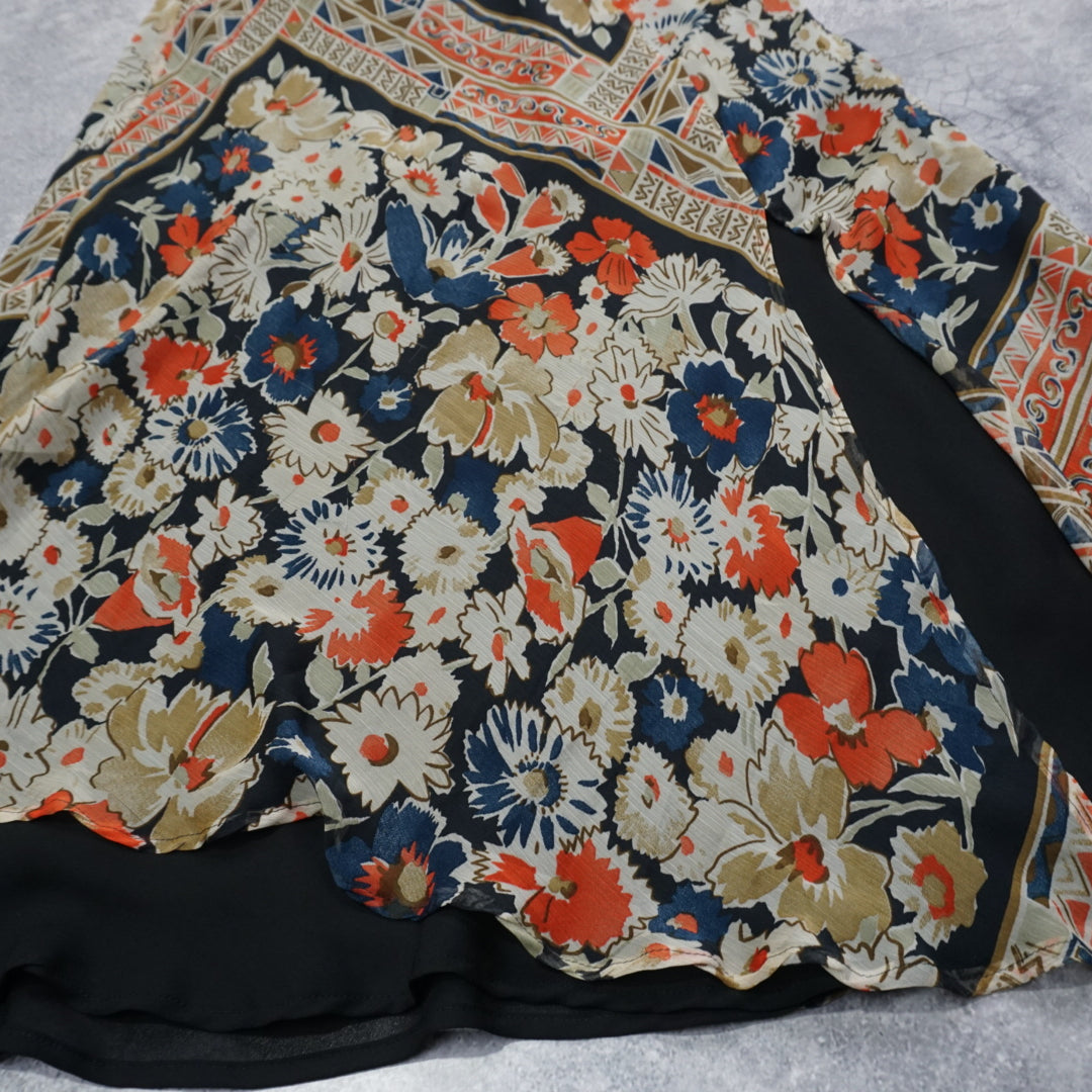 2000s CM Floral Print Skirt
