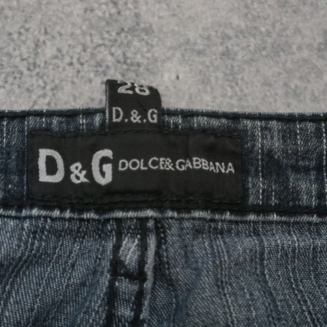 2000s Dolce&Gabbana Flared Pinstripe Jeans
