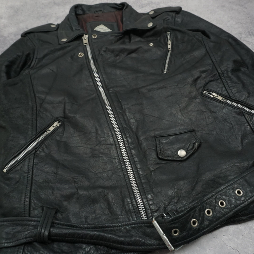 90s Ventiuno Biker Leather Jacket