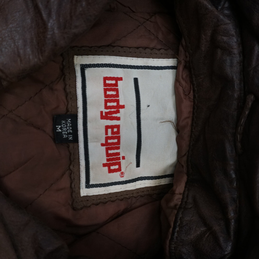 90s Body Equip Suede Zip Pocket Leather Jacket Bomber