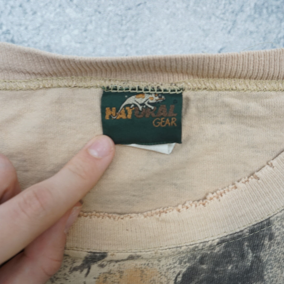 2000s Natural Gear Camo Design Sweater