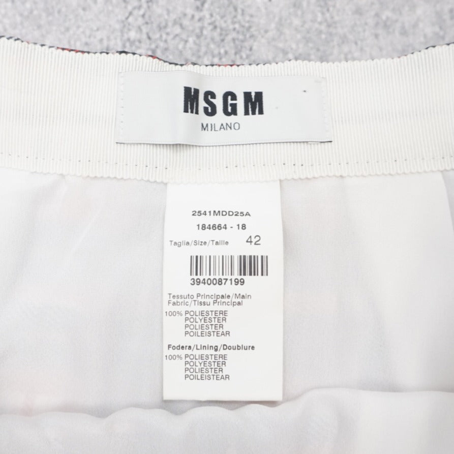 MSGM Plaid Midi Skirt