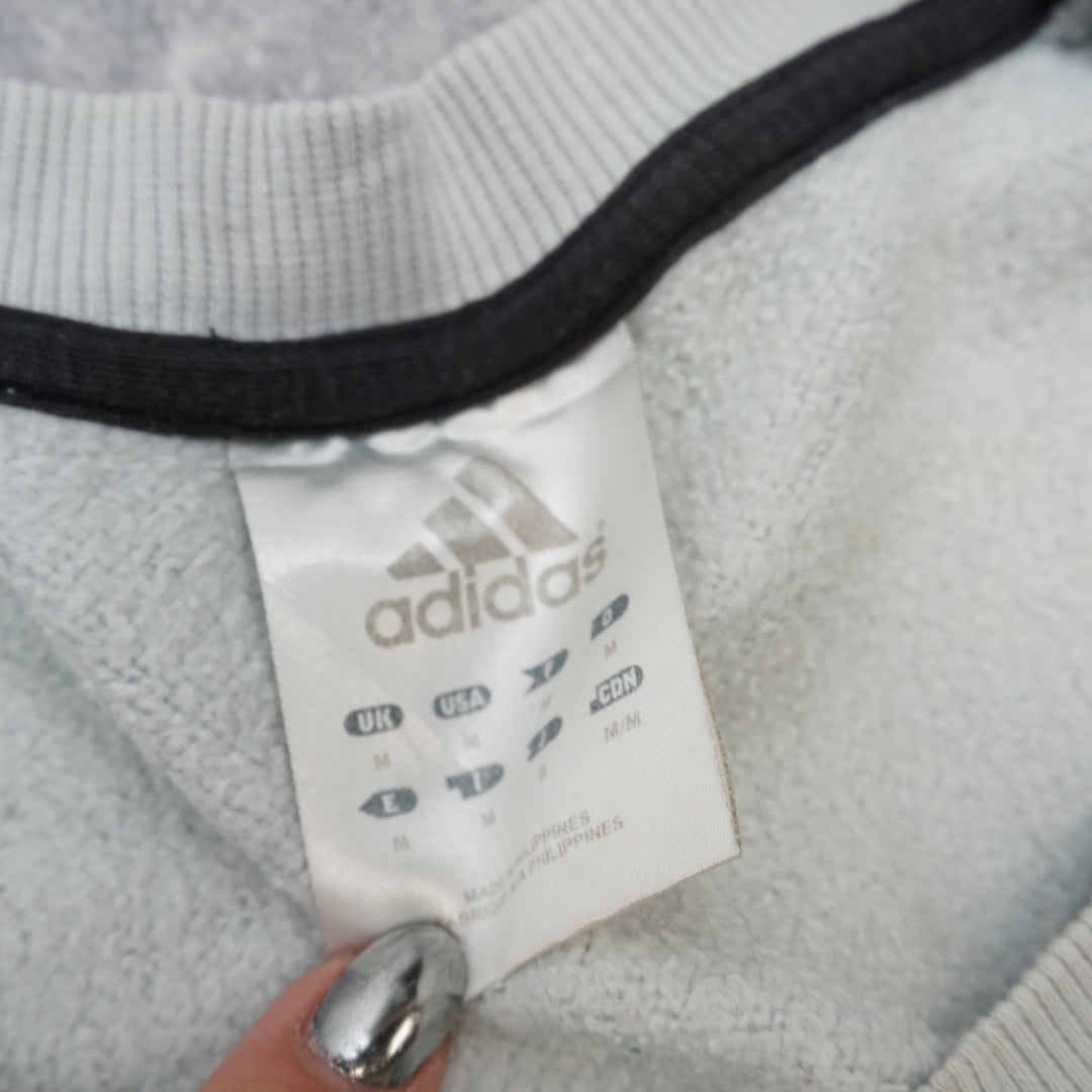 2000s Adidas Three Stripe Embroidered Crewneck Sweatshirt