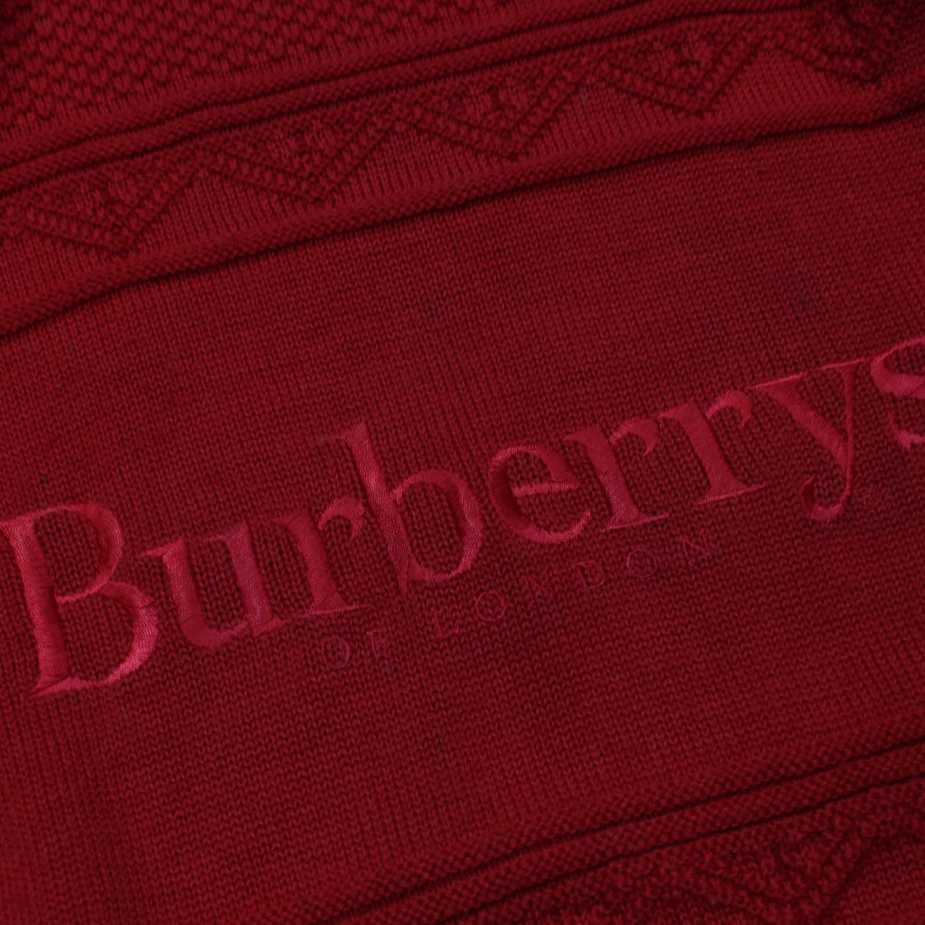 90s Burberrys Embroidered Logo Knit