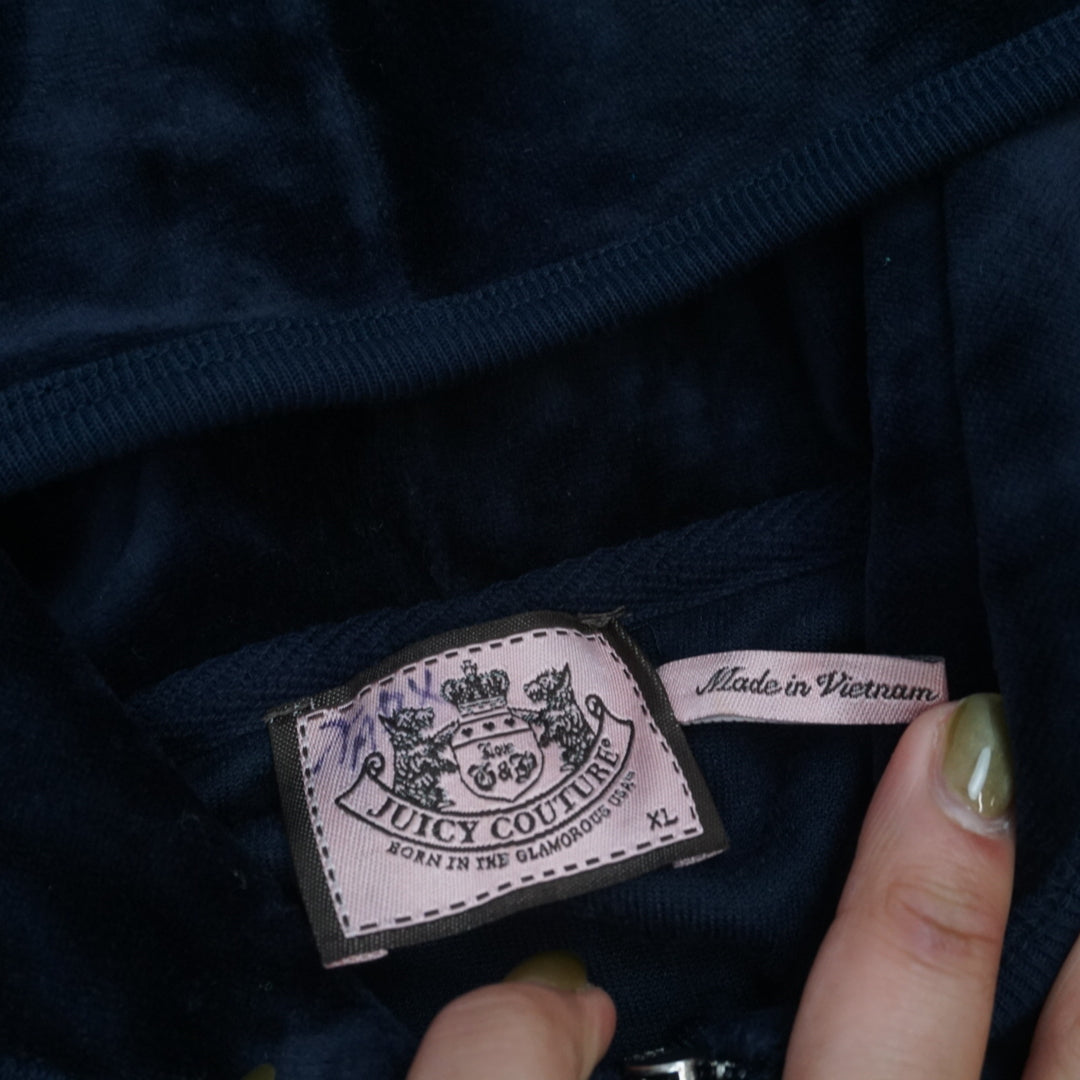 2000s Juicy Couture Velour Zip Up Hoodie