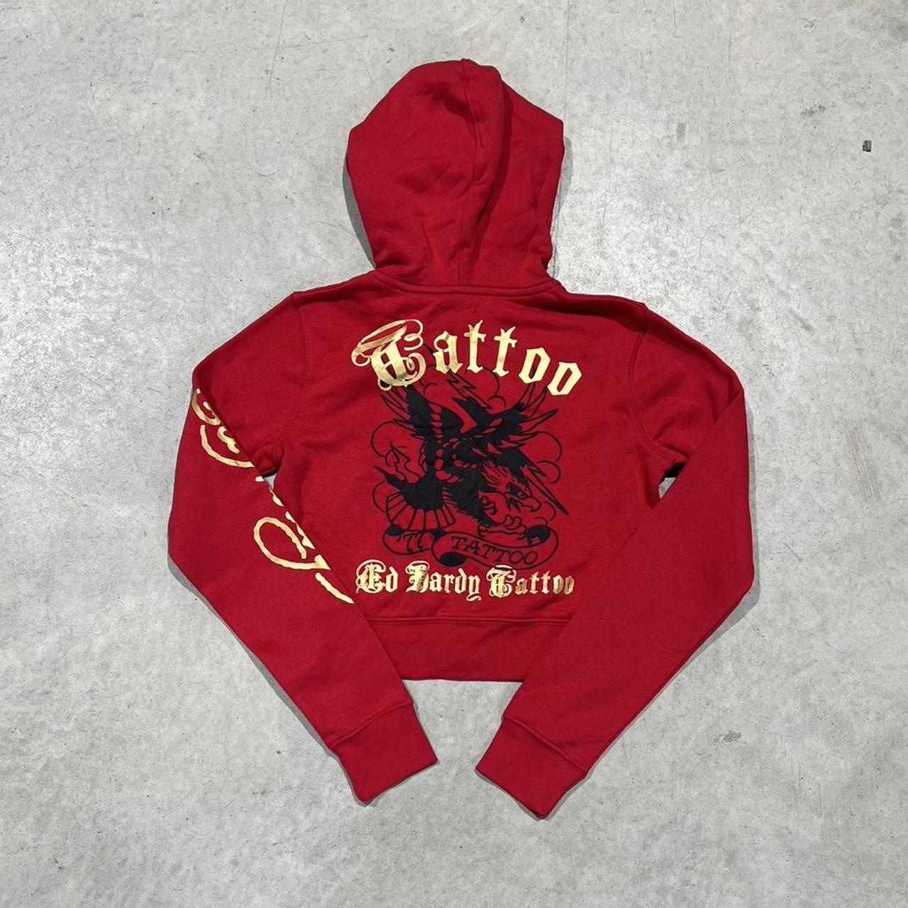 2000s Ed Hardy Graphic Hoodie Crop