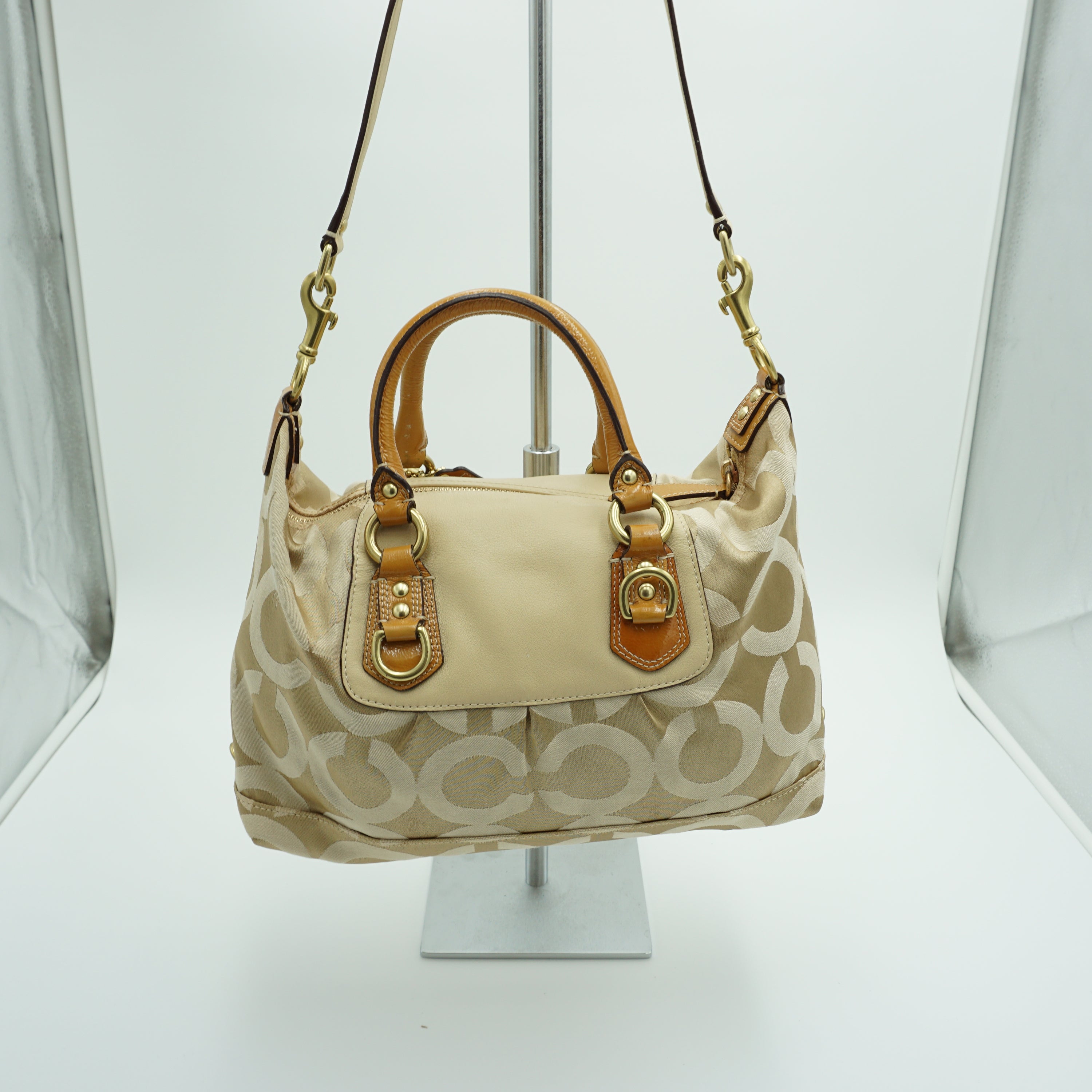 2000s Coach Signature Satchel Handbag