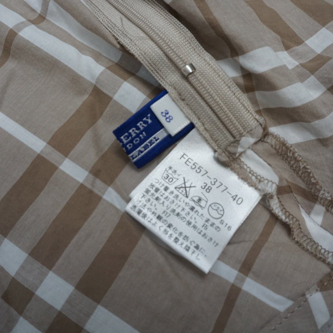 2000s Burberry Blue Label Nova Check Peplum Top Blouse