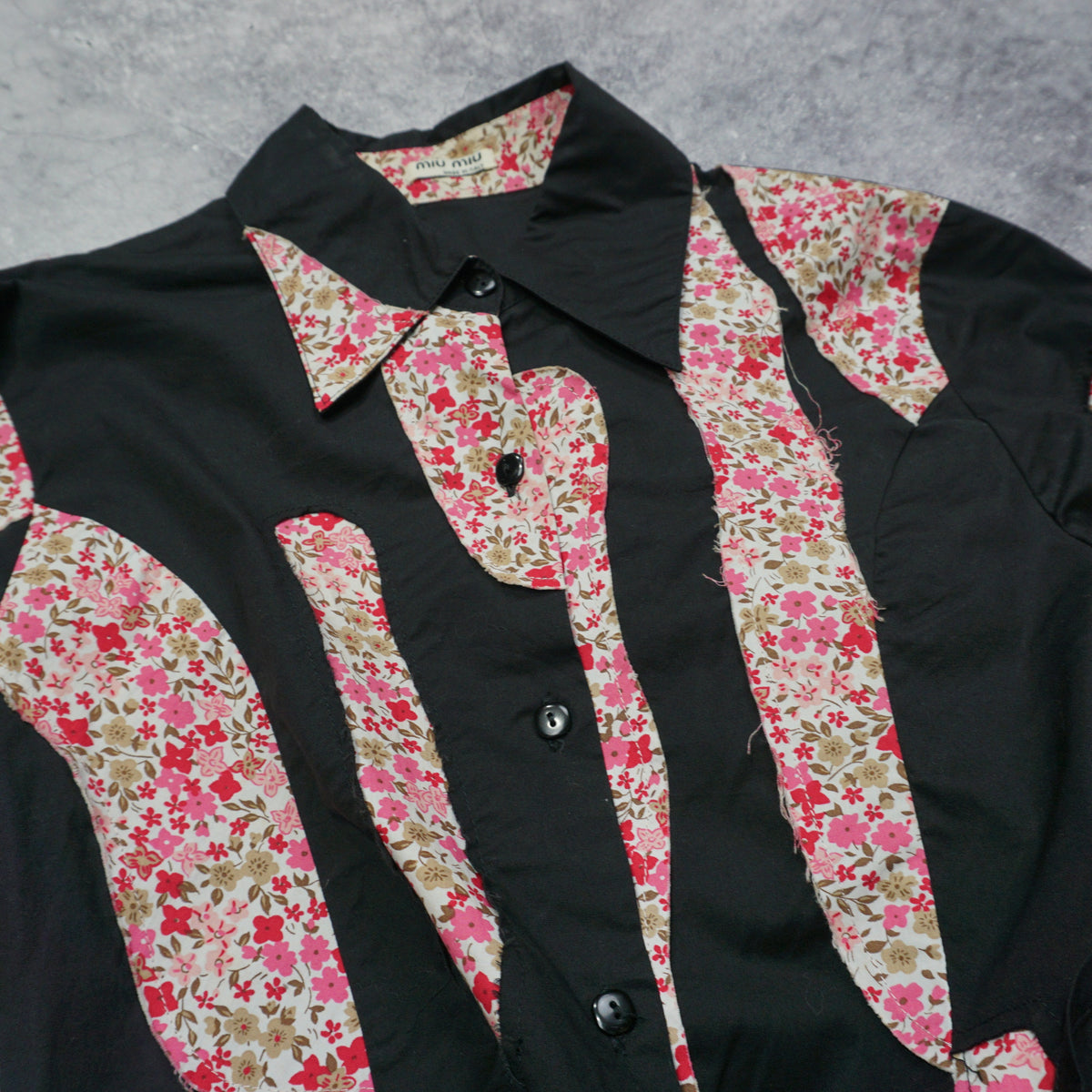 2000s Miu Miu Floral Patchwork Shirt