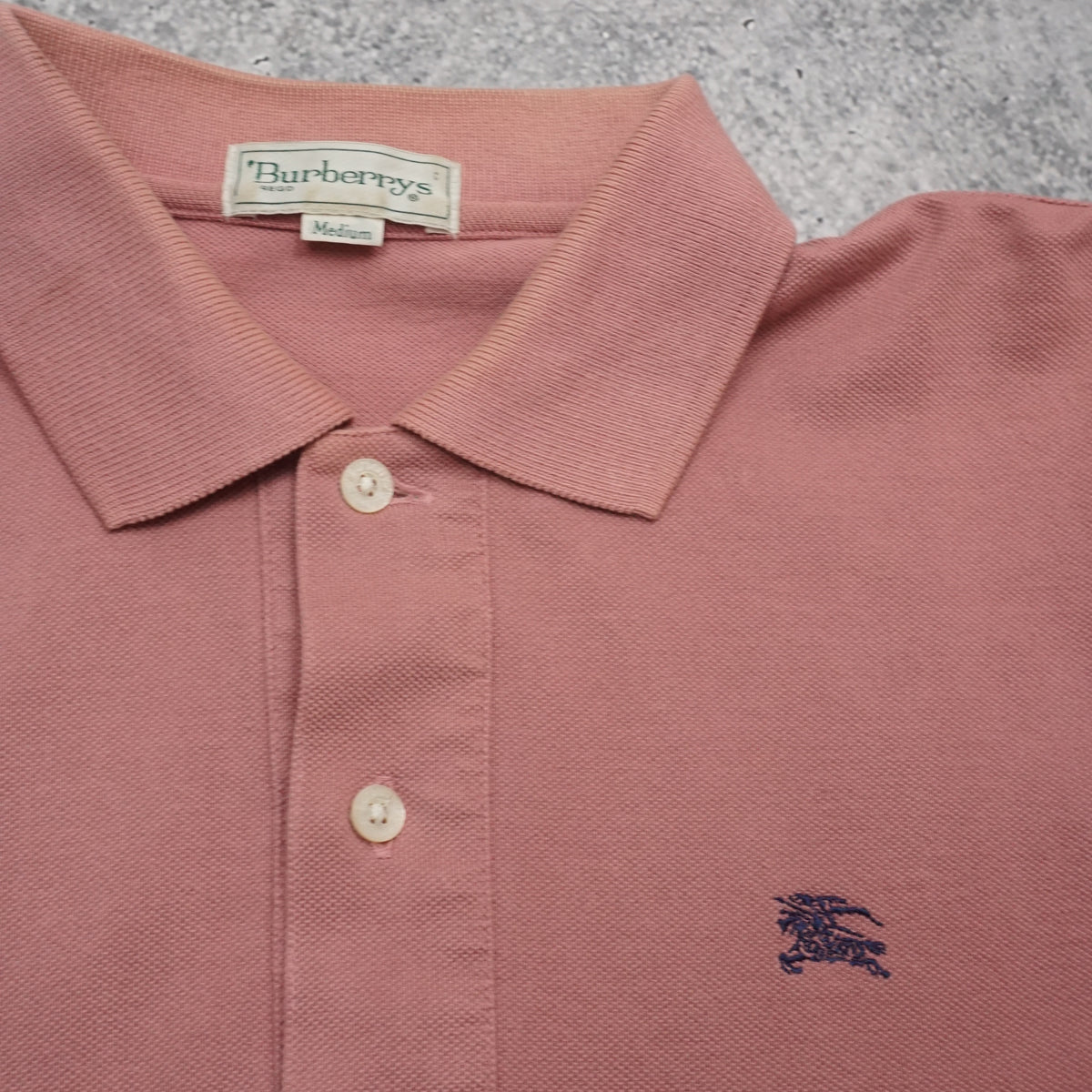 90s Burberry Salmon Polo Top