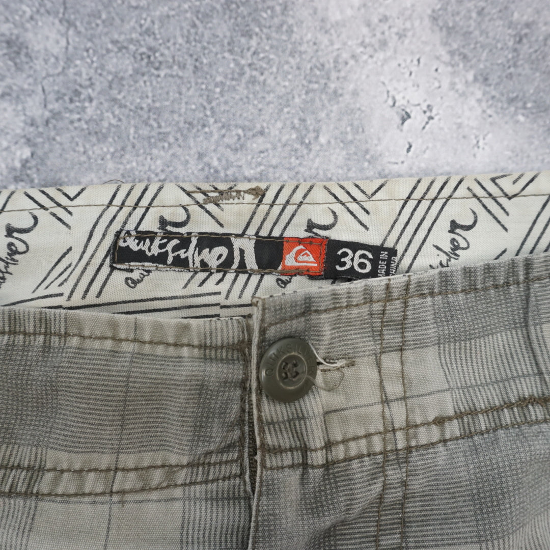 2000s Quiksilver Checkered Utility Shorts Cargo