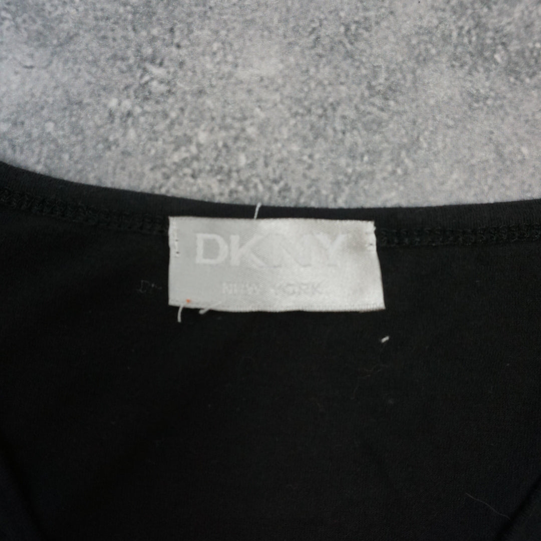 2000s Dkny Rhinestone Ruched Top