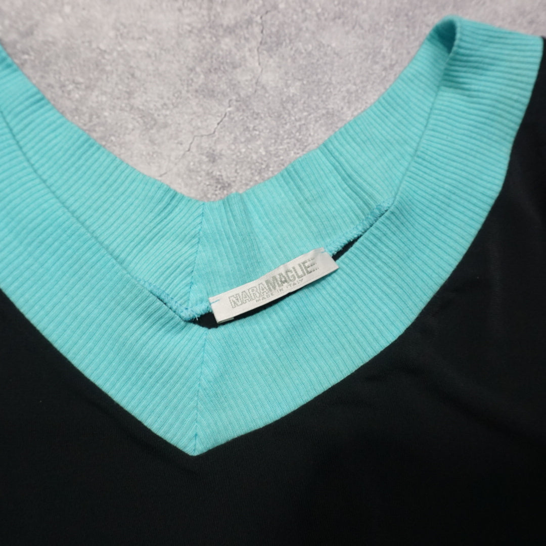 2000s Nara Maglie Ribbed V-Neck Top