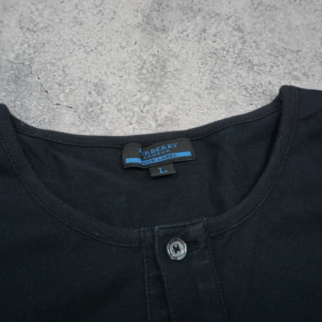 2000s Burberry Blue Label Henley T-Shirt