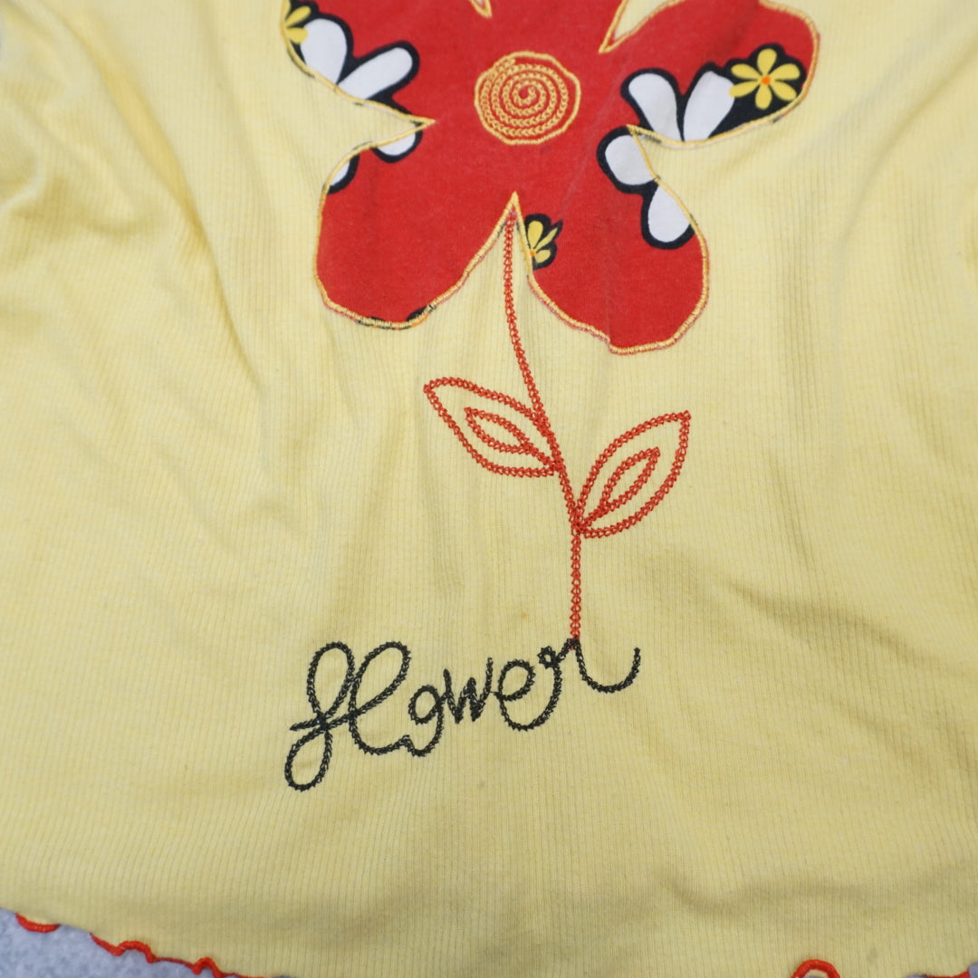 2000s Pink Night Flower Graphic Cami