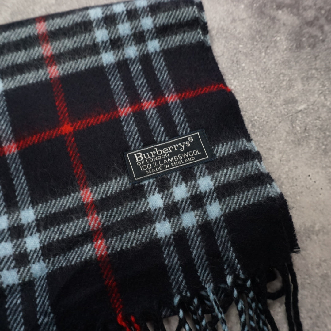 90s Burberrys Wool Scarf