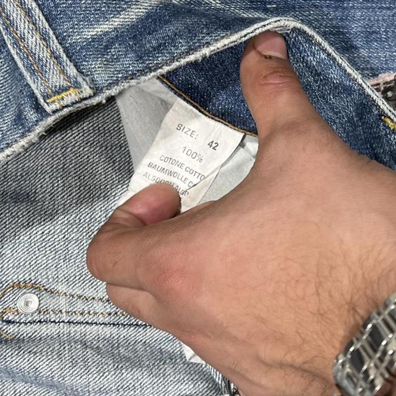 2000s Embroidered Distressed Jeans