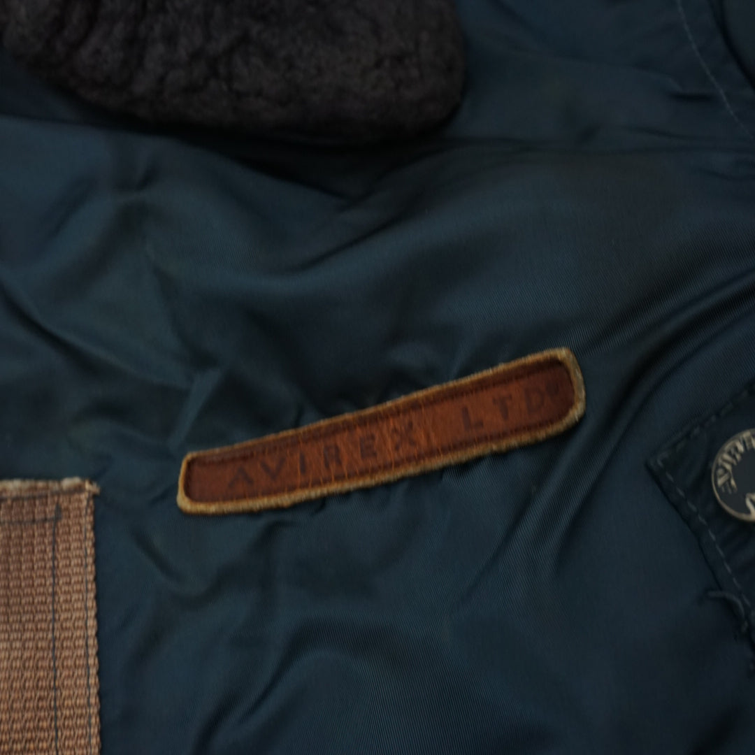2000s Avirex B-15 Flight Shearling Collar Jacket Bomber