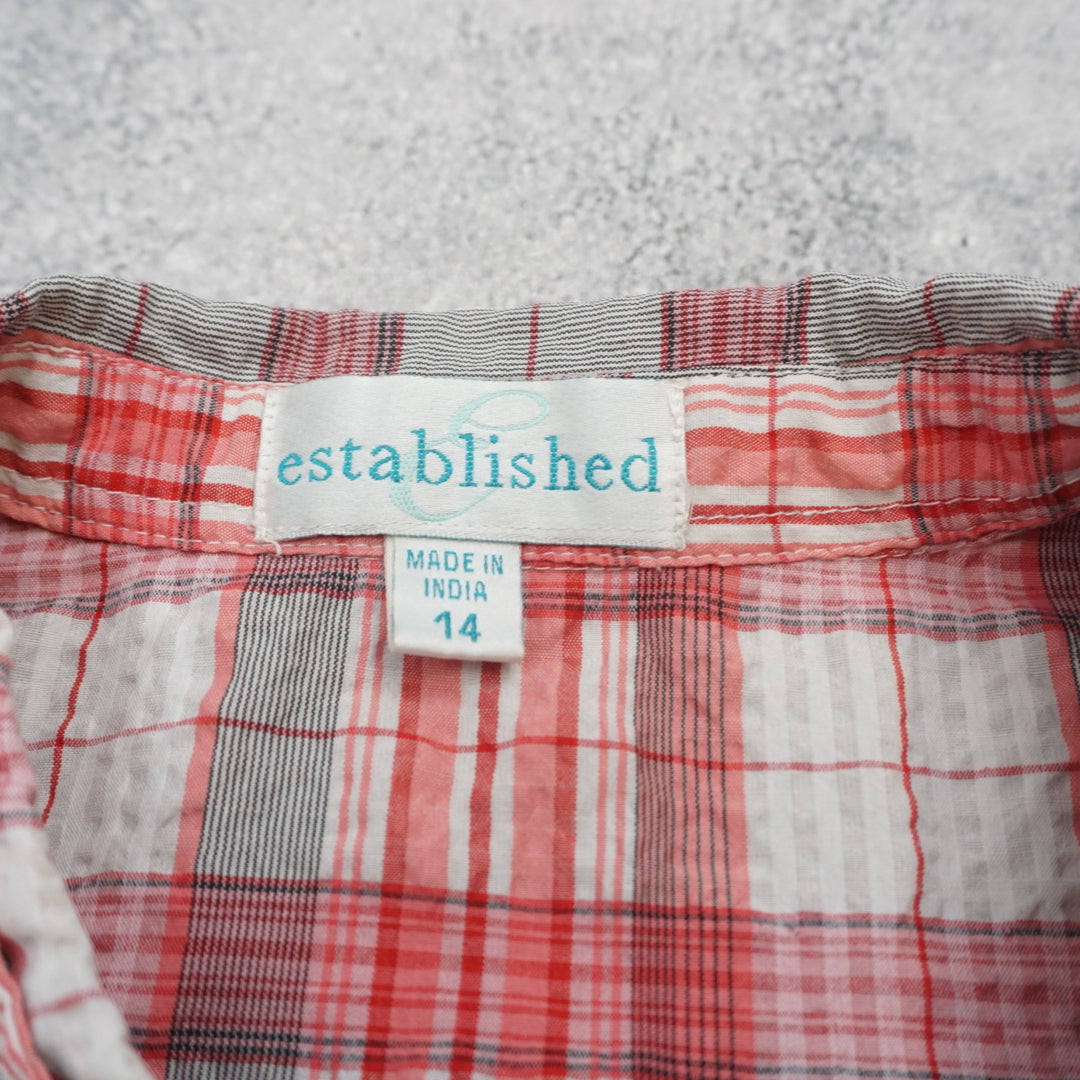 Established Plaid Casual Button Up