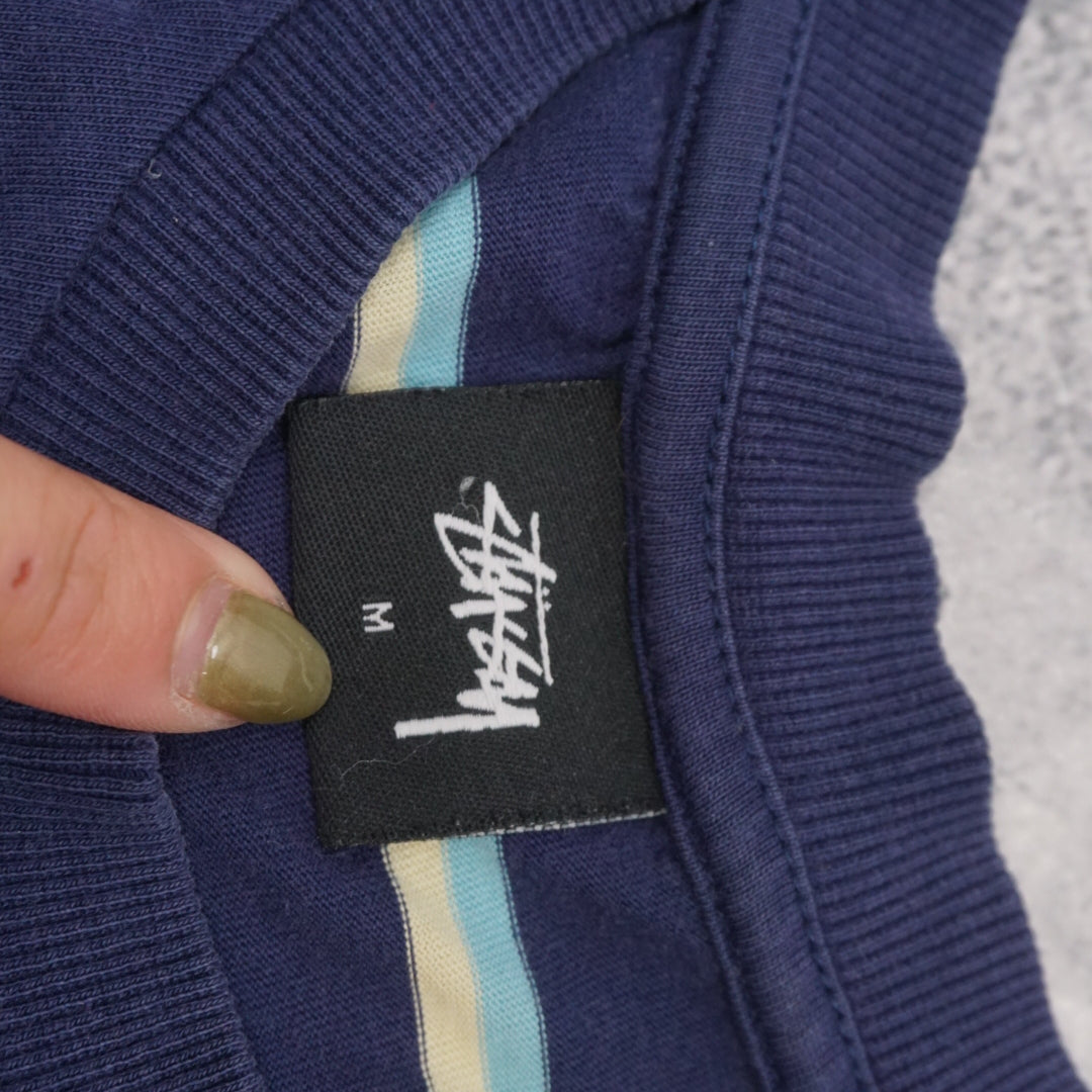 2000s Stussy World Tribe Striped Longsleeve T-Shirt