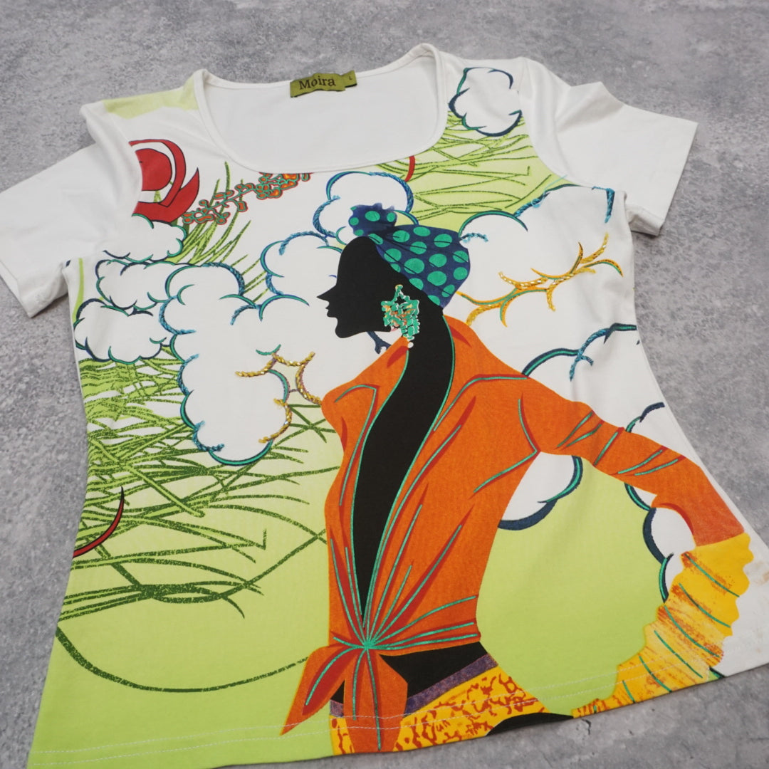 2000s Moira Graphic Top