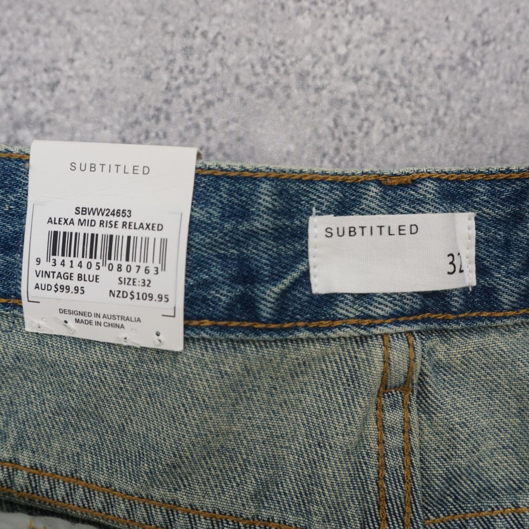 Subtitled Alexa Mid Rise Relaxed Jeans