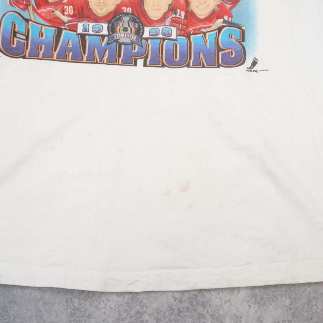 90s Fruit Of The Loom Detroit Redwings Champions T-Shirt