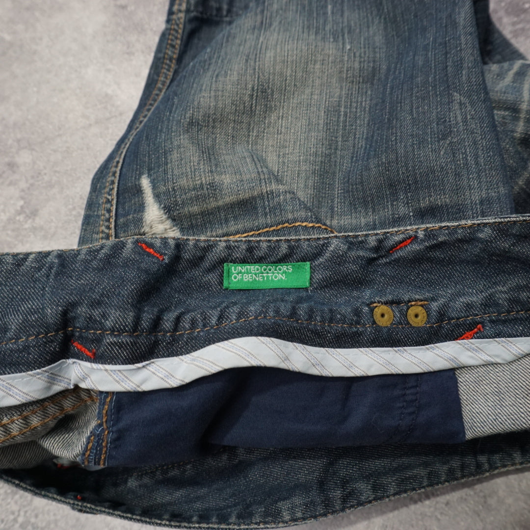 2000s United Colors Of Benetton Denim Skirt