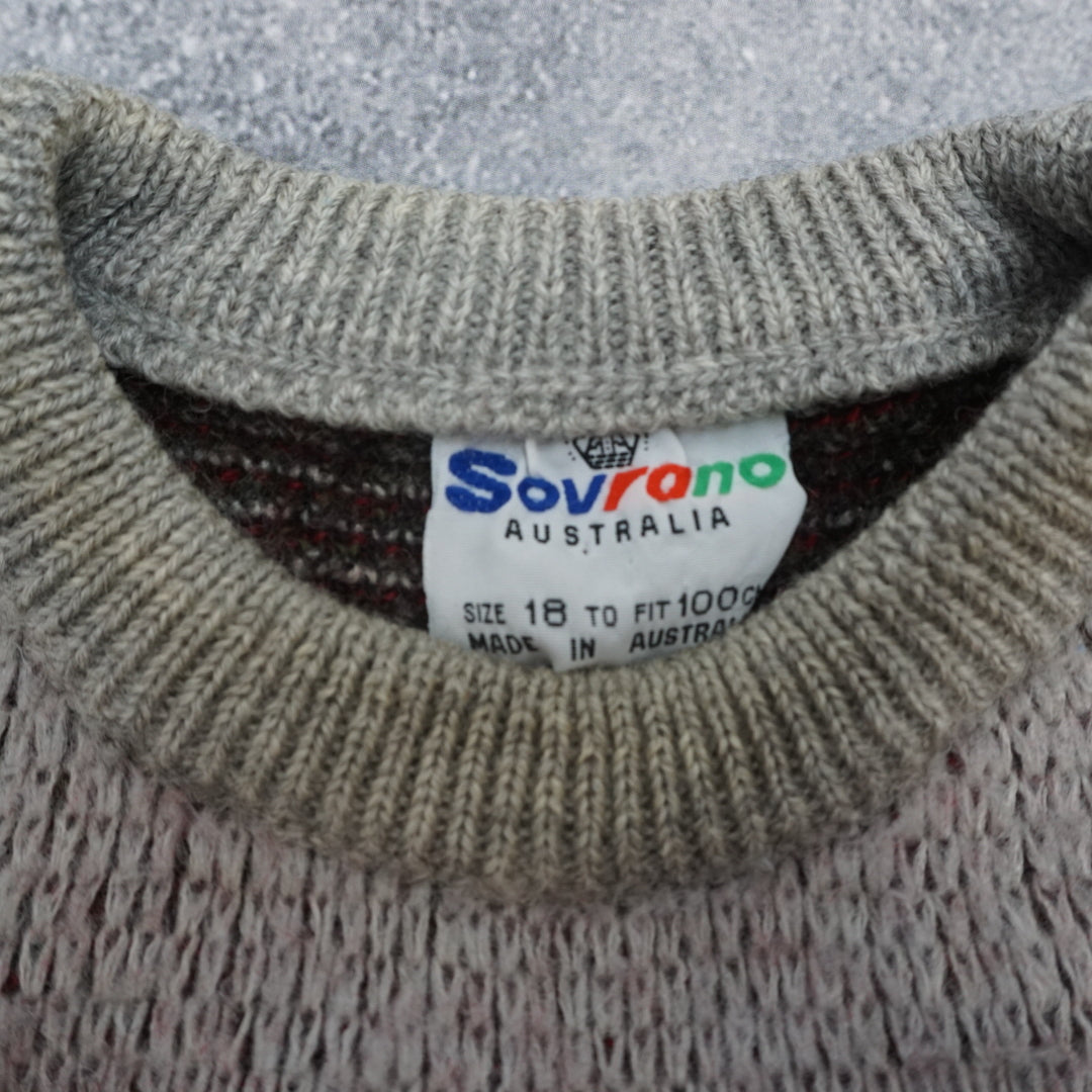 90s Sovrano Knit Graphic Sweater
