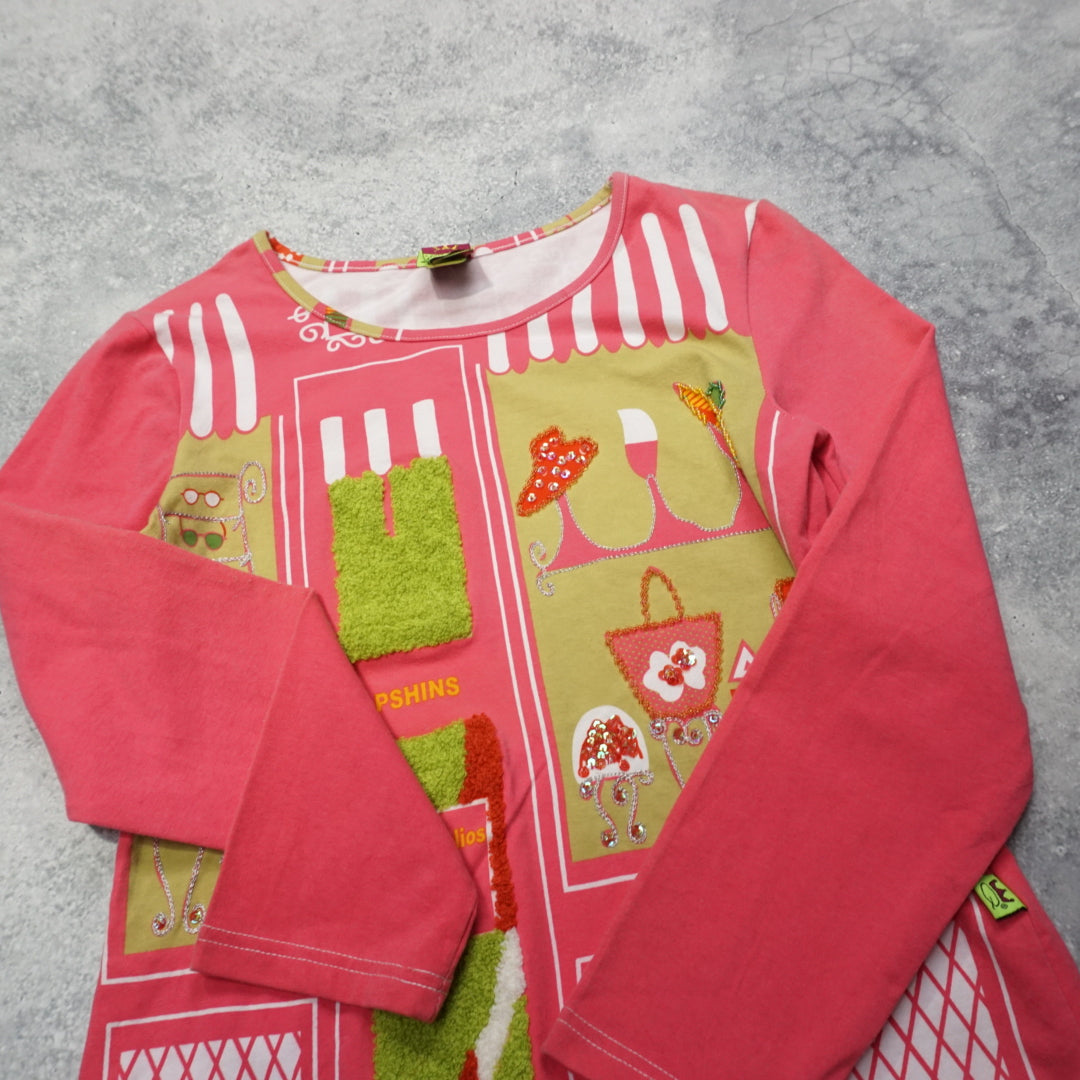 2000s Save the Queen Patterned Top