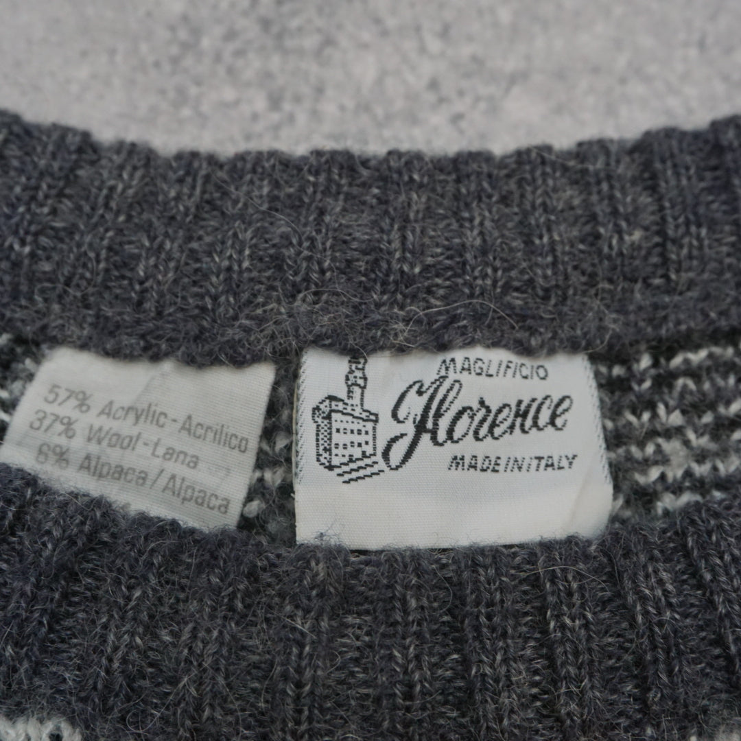 90s Maglificio Florence Fair Isle Crewneck Knit Sweater