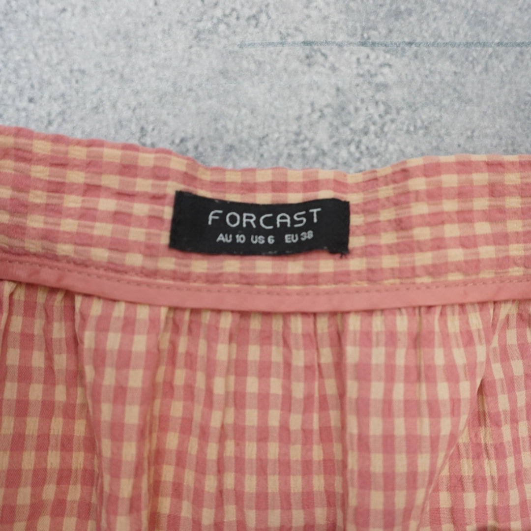 Forcast Checkered Midi Skirt
