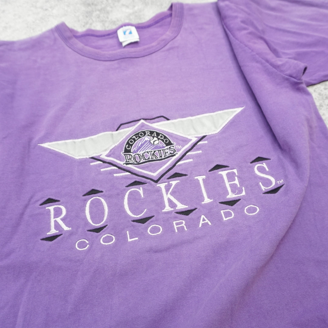 2000s Logo 7 Rockies Colorado Graphic T-Shirt