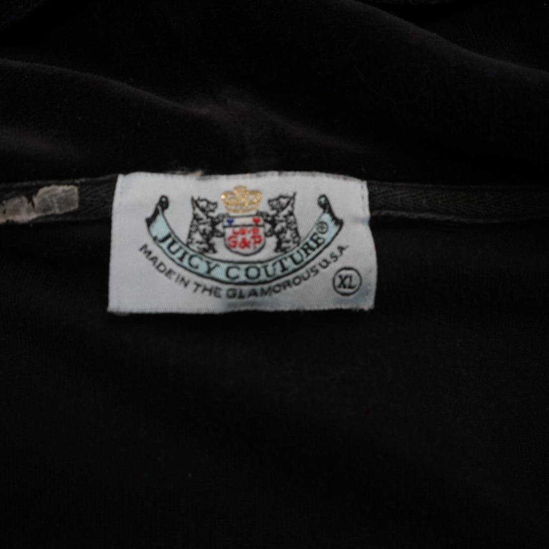 2000s Juicy Couture Velvet Zip Up Hoodie Zip Up