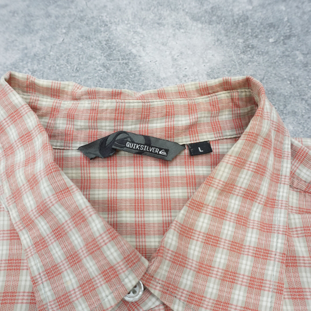 Quiksilver Short Sleeve Check Button Up