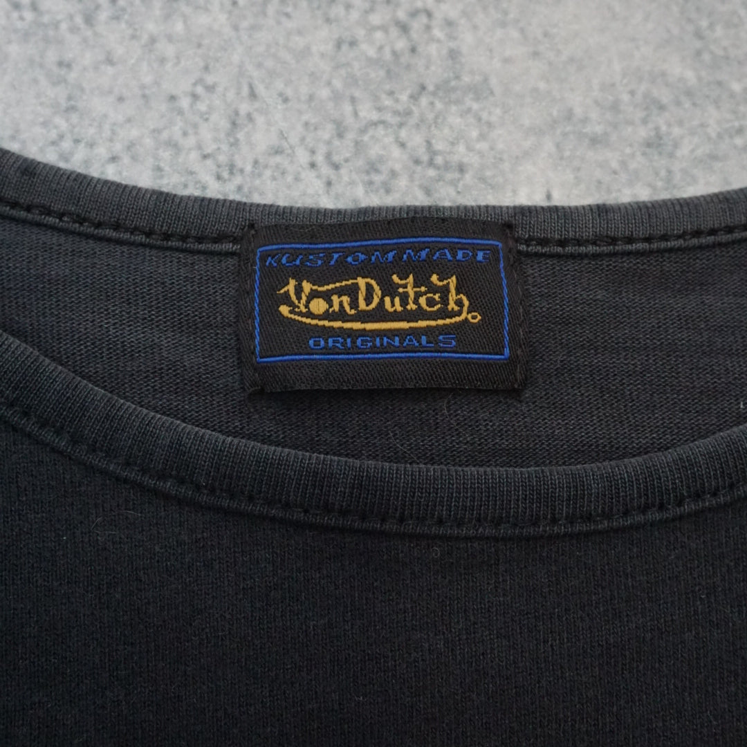 2000s Von Dutch Spellout Baby Tee T-Shirt