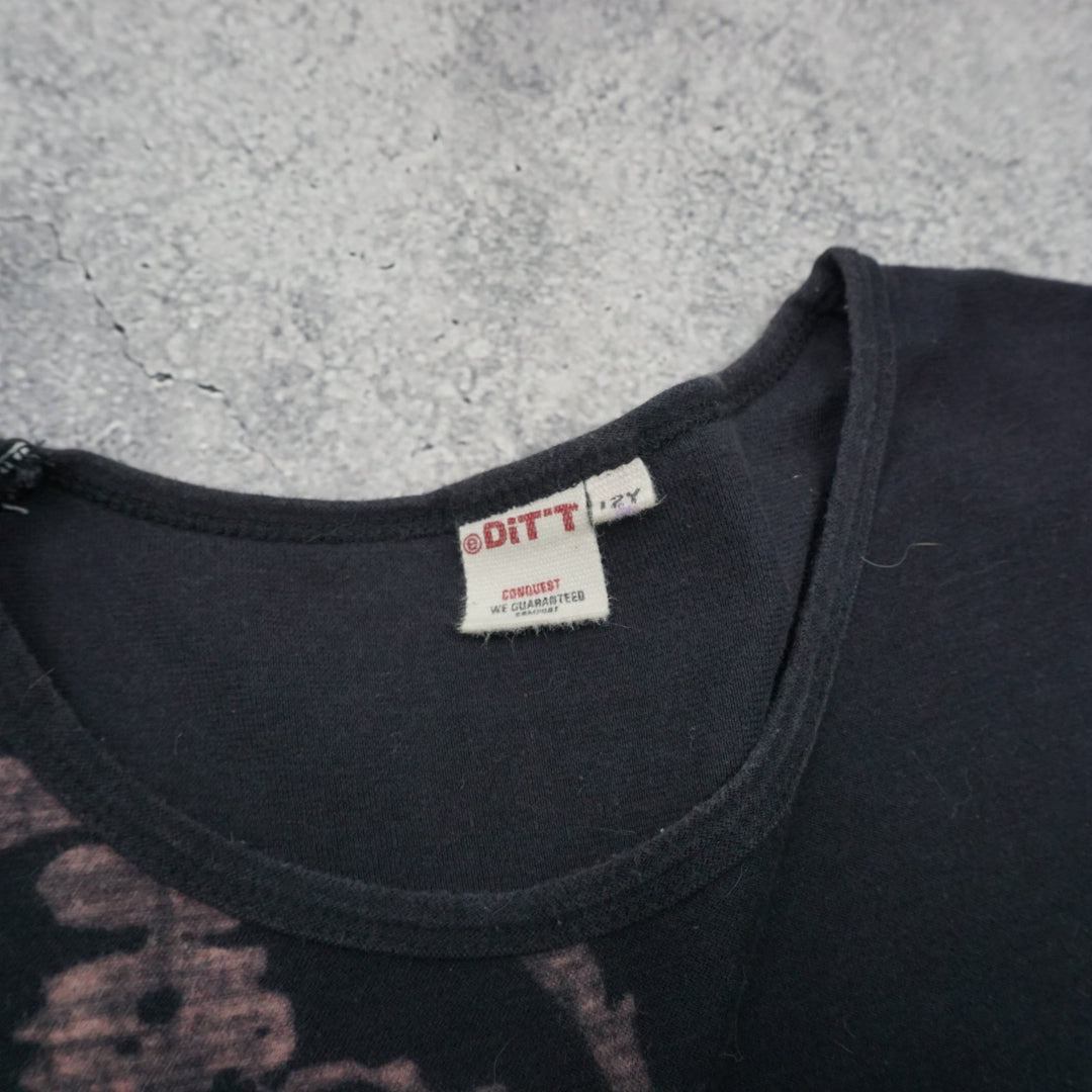 2000s Ditt Graphic Fitted T-Shirt