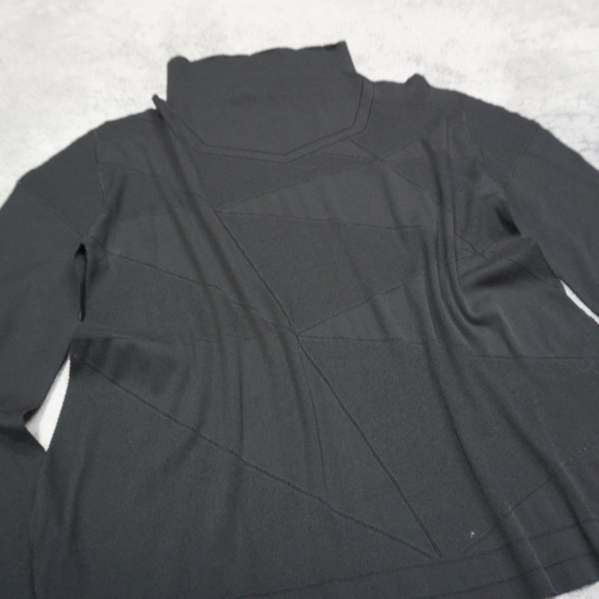 Issey Miyake Geometric Turtleneck Top