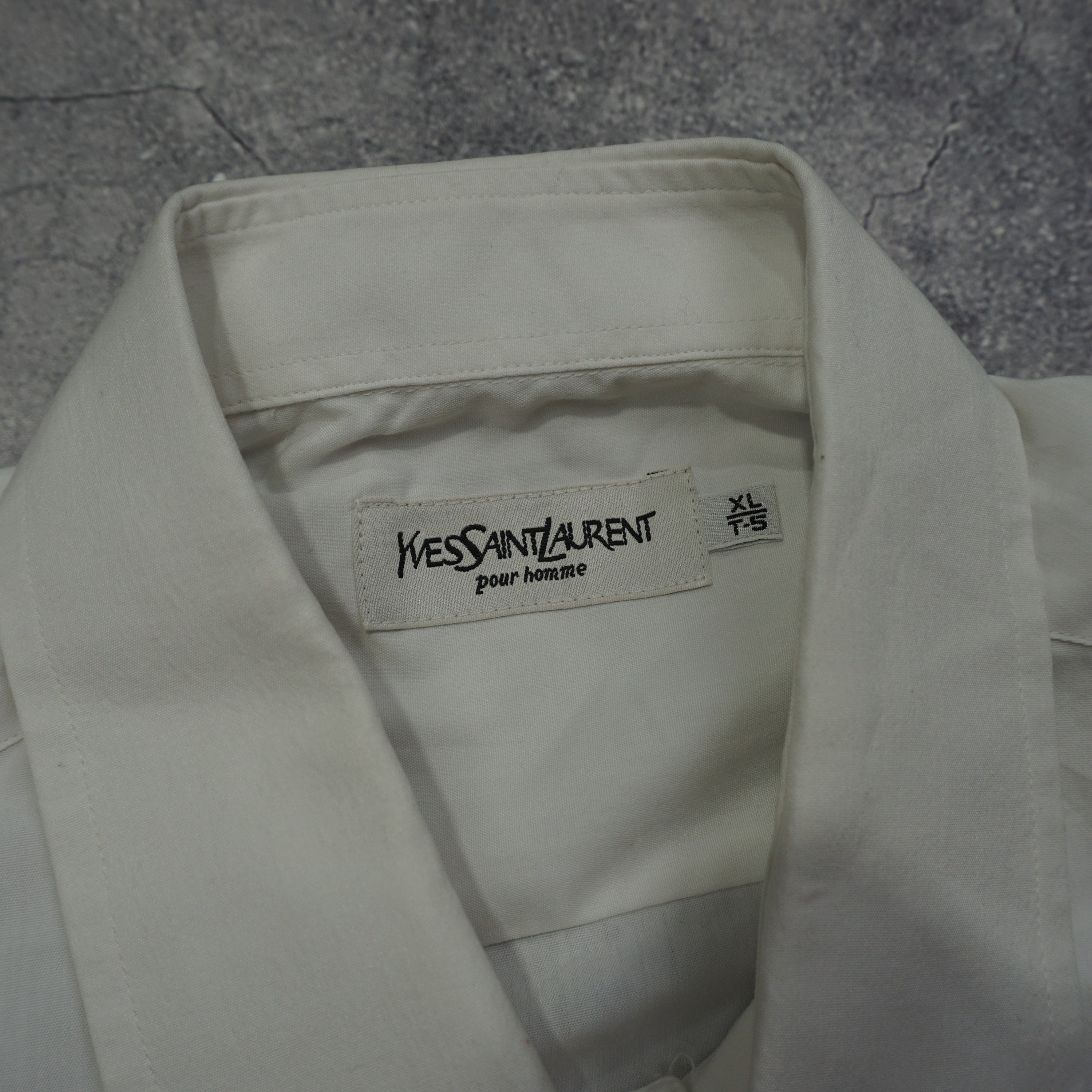 2000s Yves Saint Laurent French Cuff Button Up Shirt