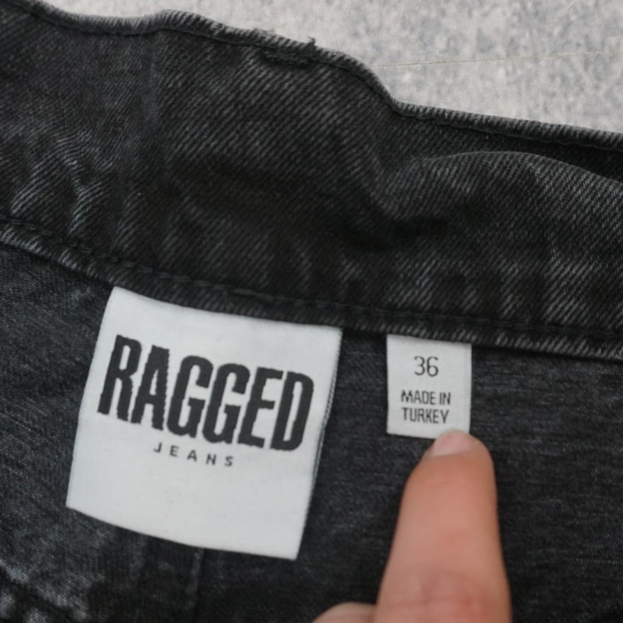 Ragged Patchwork Design Jeans