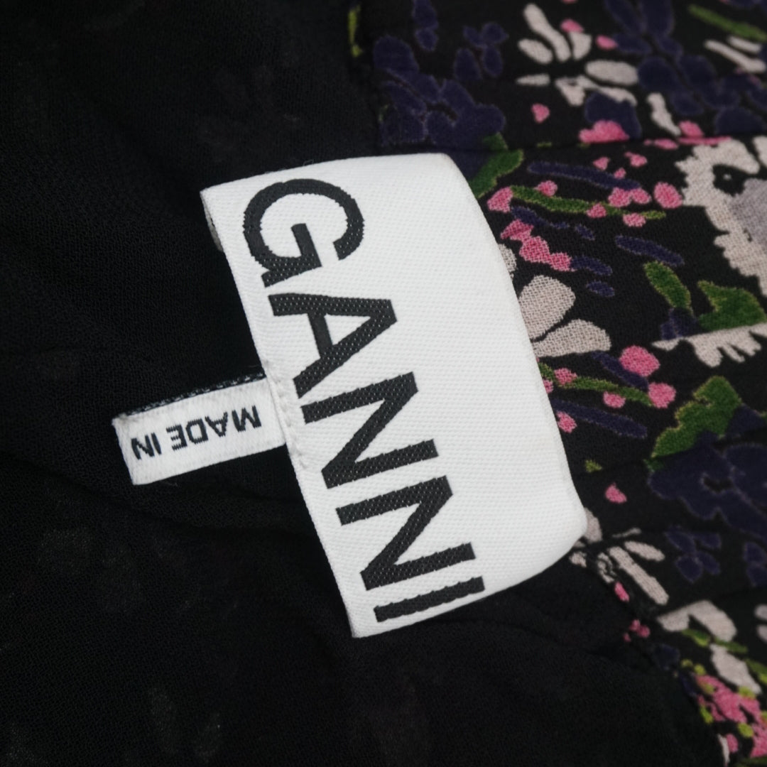 Ganni Floral Ruffle Shorts